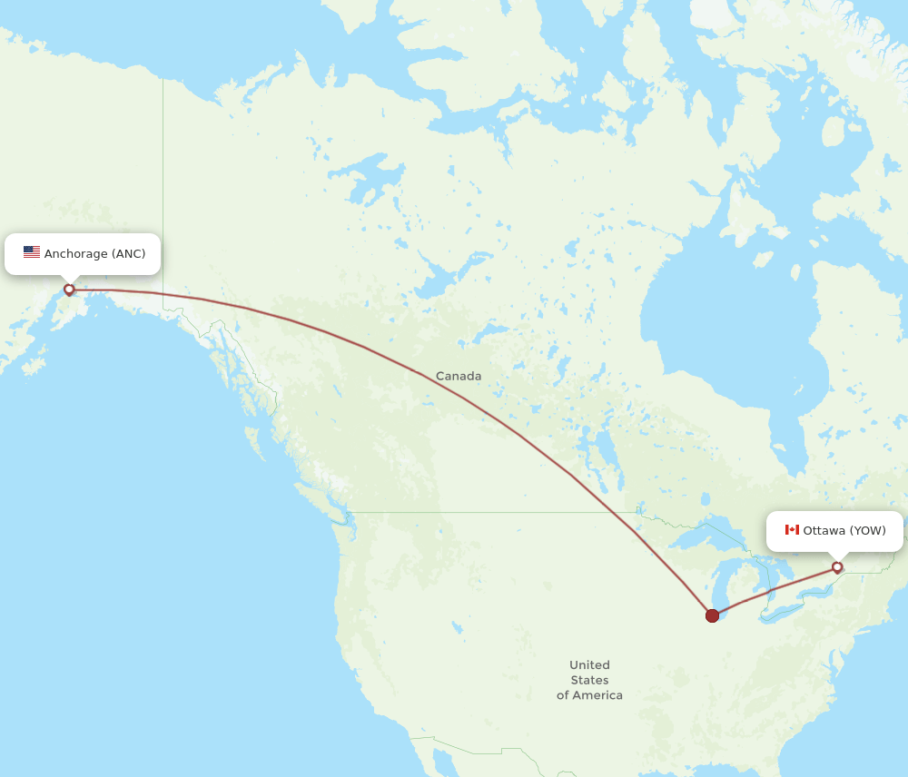 ANC-YOW flight routes