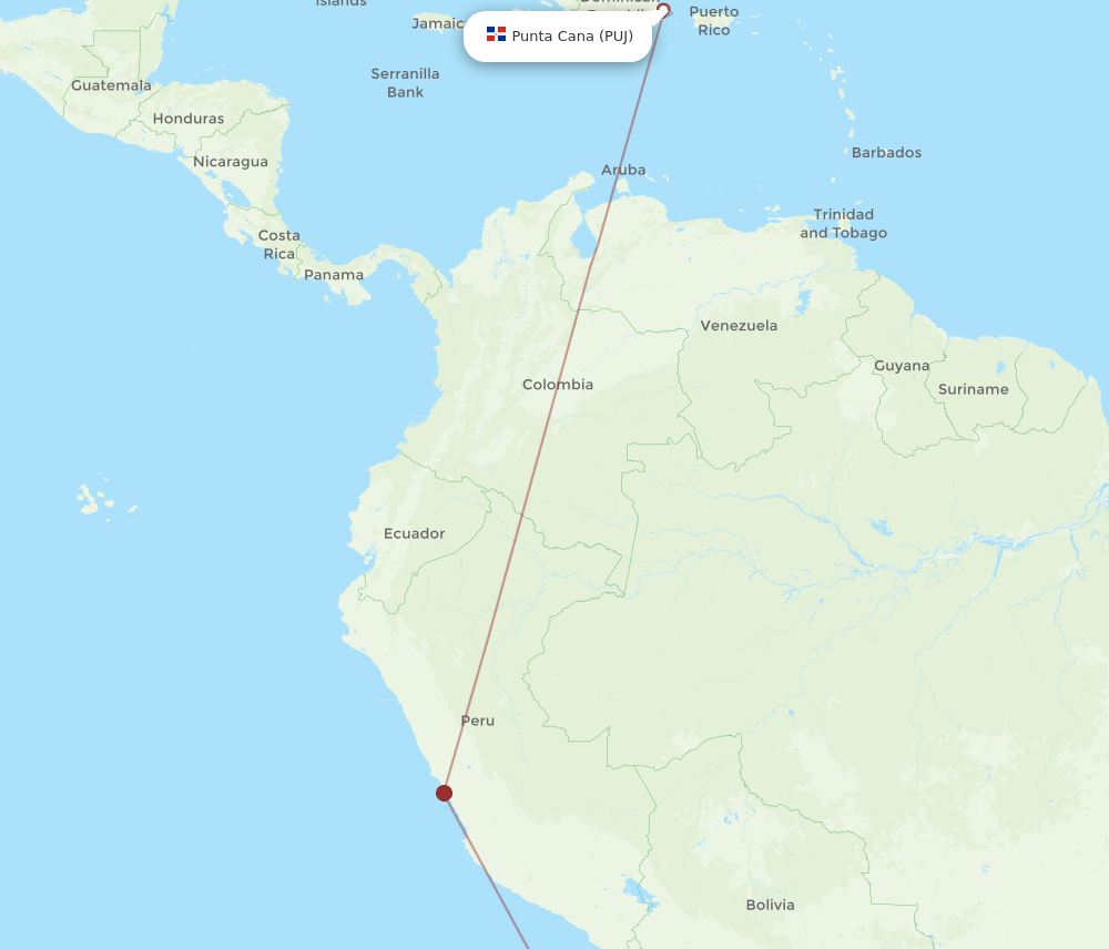 ANF-PUJ flight routes