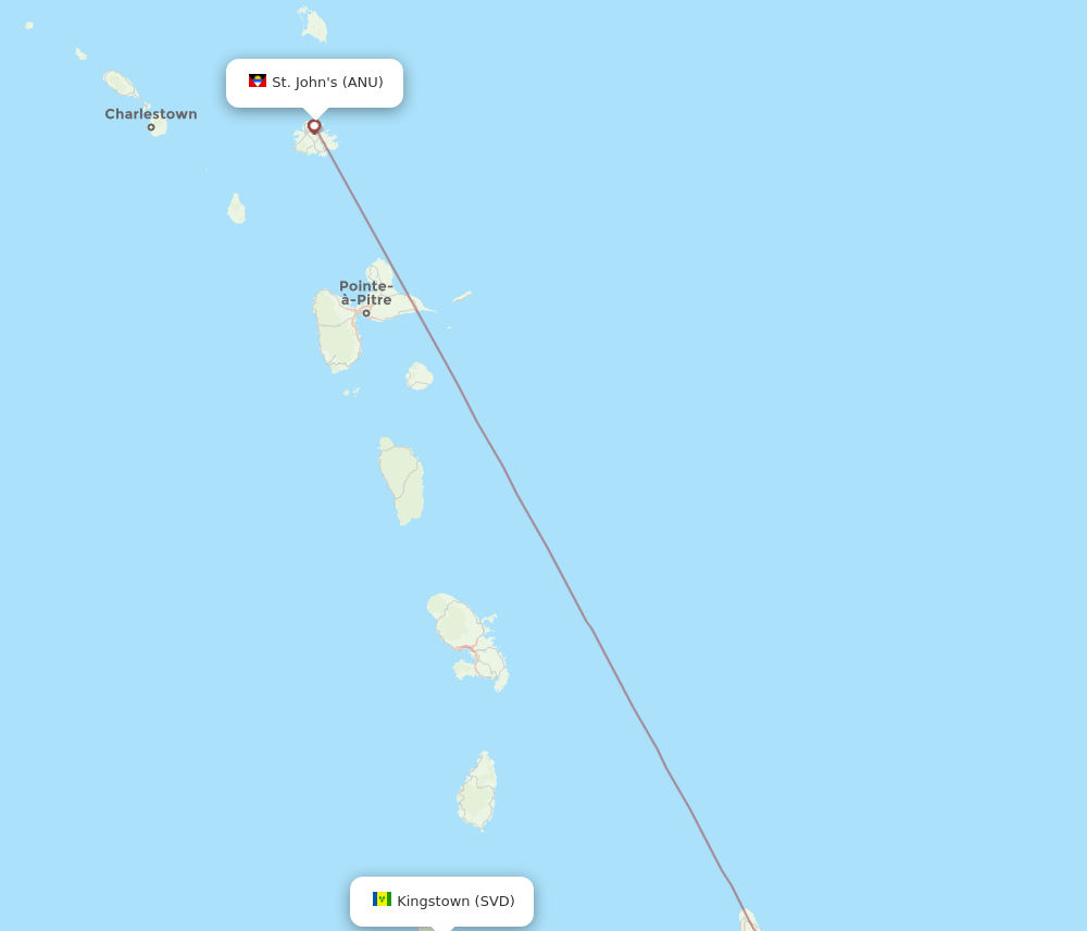 ANU-SVD flight routes