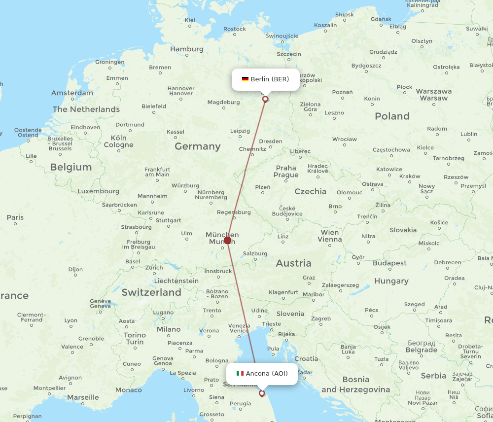 AOI-BER flight routes