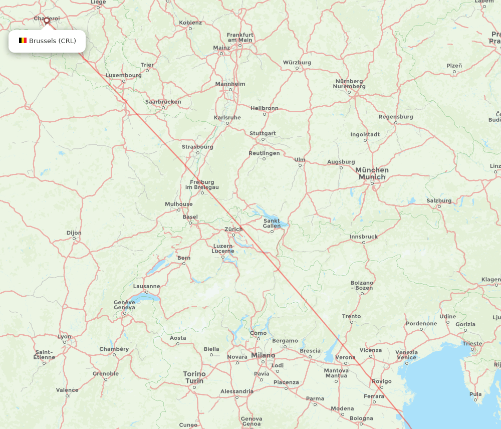 AOI to CRL flights and routes map