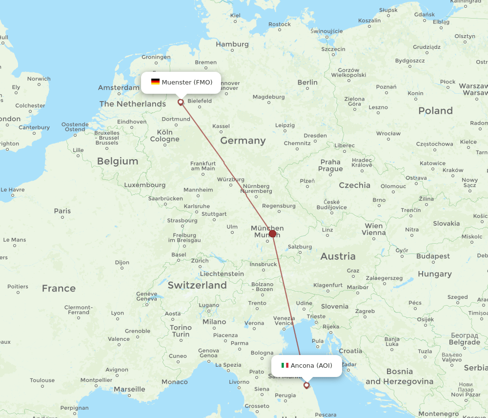 AOI-FMO flight routes