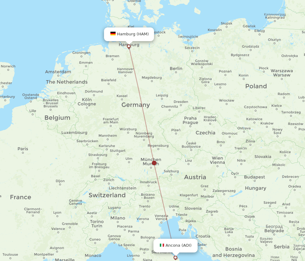 AOI-HAM flight routes