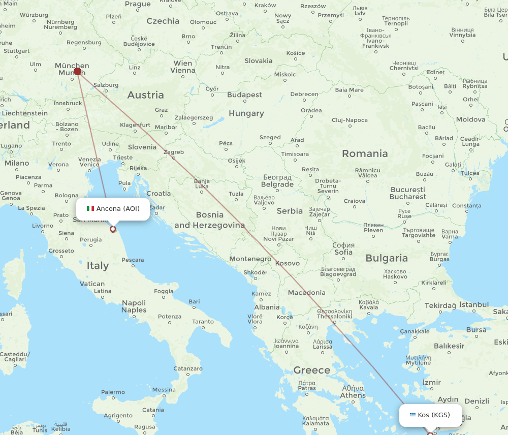 AOI-KGS flight routes