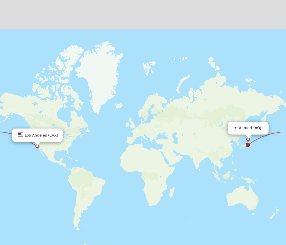 AOJ-LAX flight routes