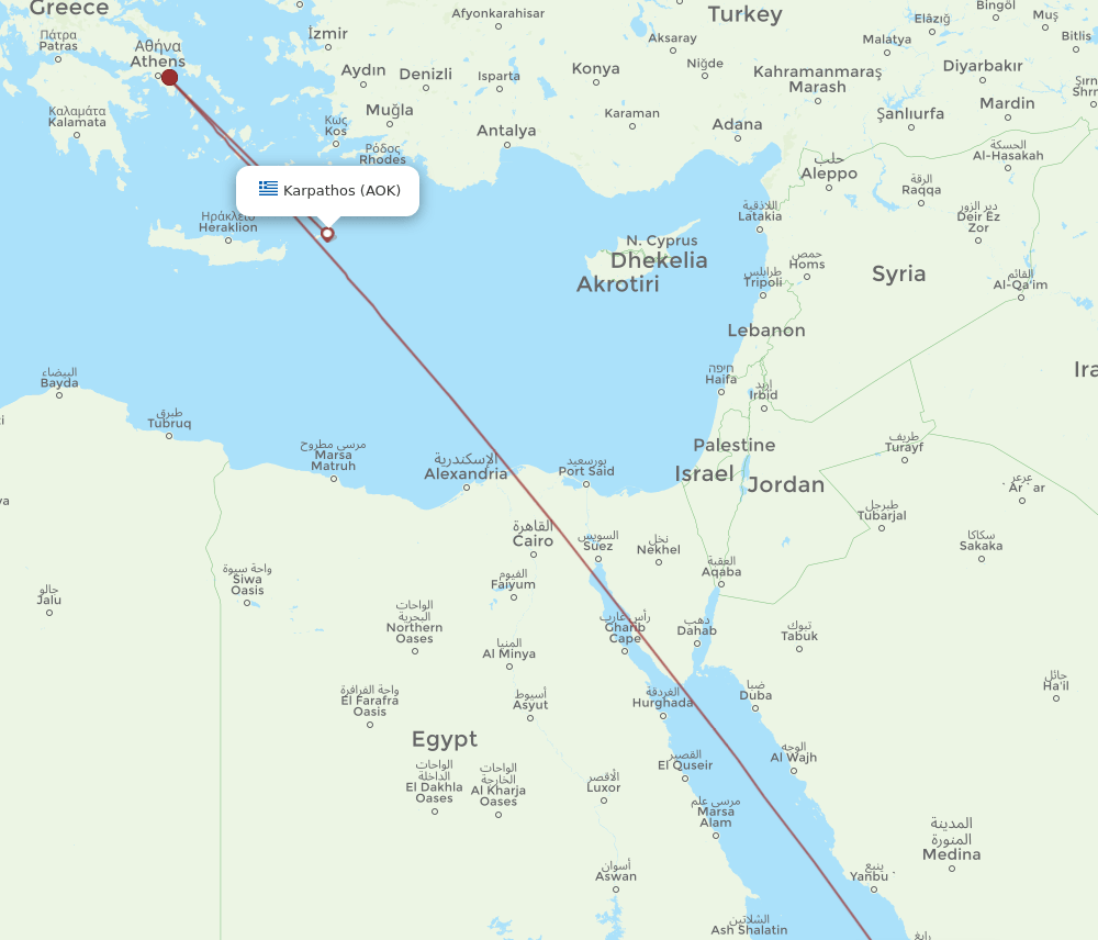 AOK-JED flight routes