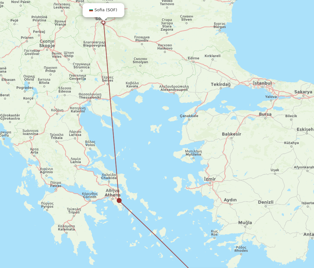 AOK-SOF flight routes