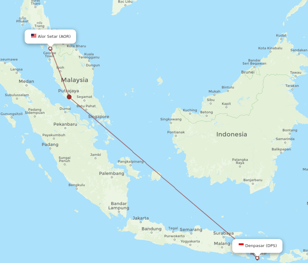 AOR-DPS flight routes
