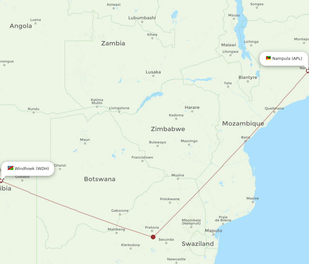 APL-WDH flight routes