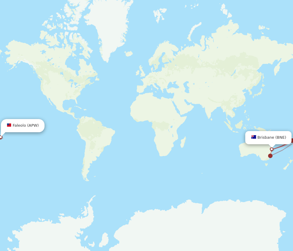 APW-BNE flight routes