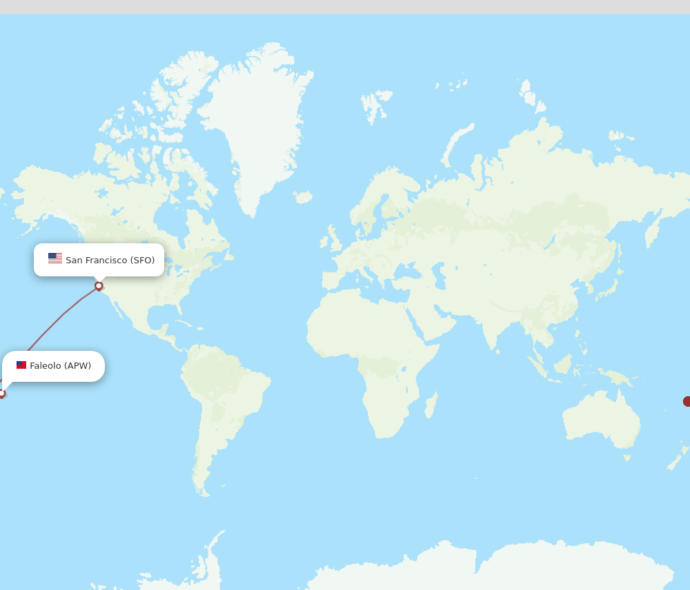 APW-SFO flight routes