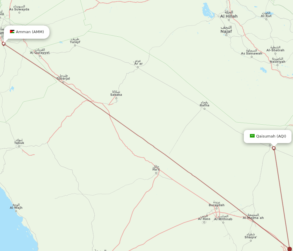 AQI-AMM flight routes