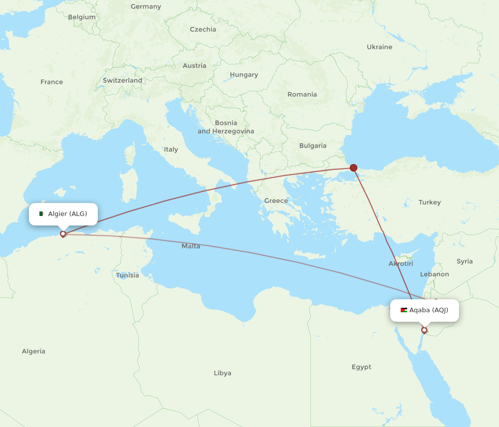 AQJ-ALG flight routes