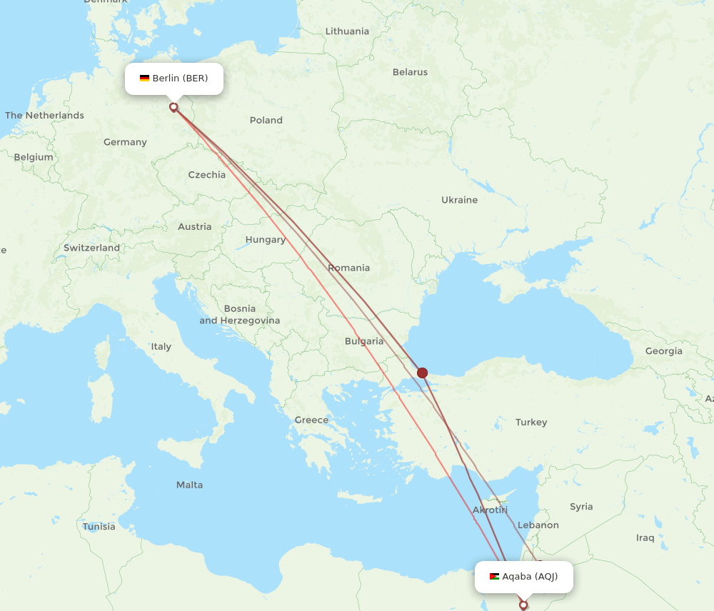AQJ-BER flight routes