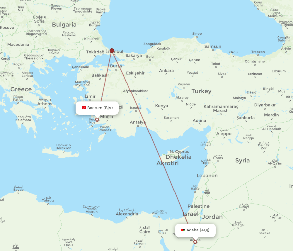 AQJ-BJV flight routes