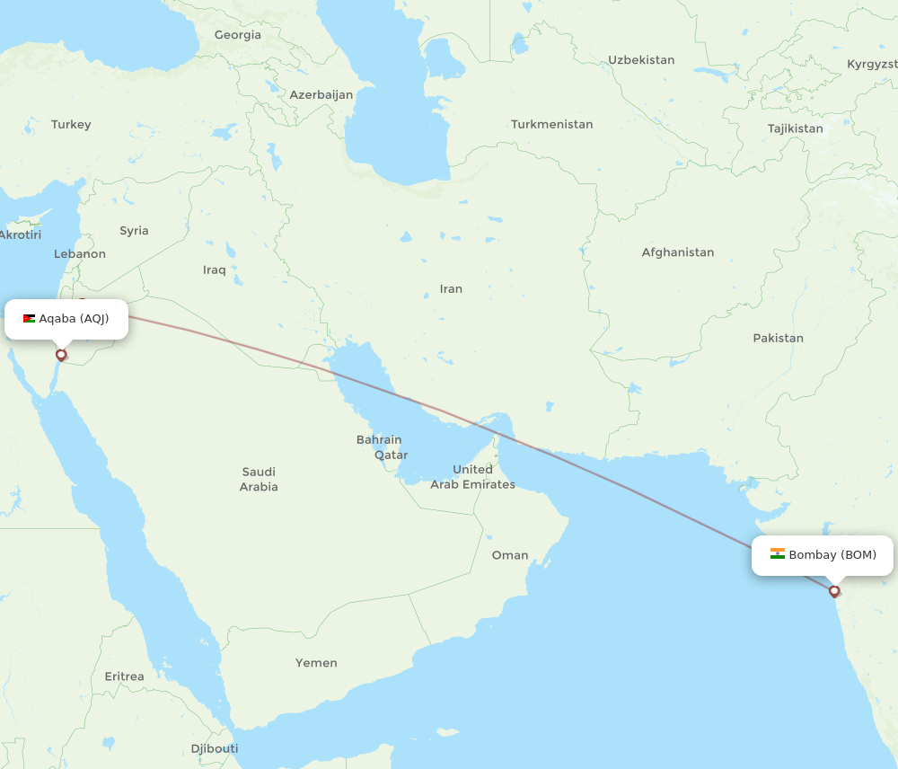 AQJ-BOM flight routes