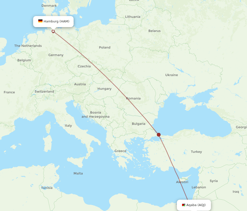 AQJ-HAM flight routes
