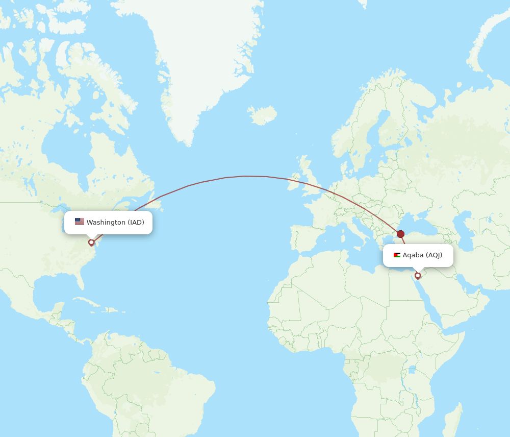 AQJ-IAD flight routes
