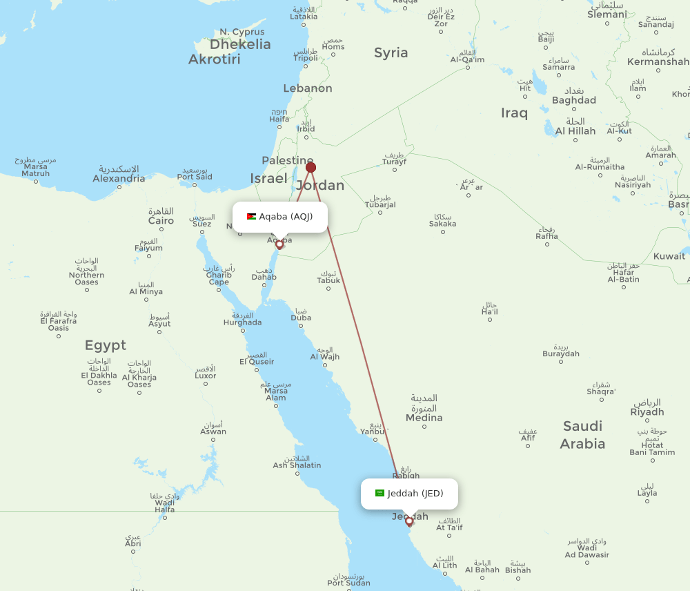 AQJ-JED flight routes