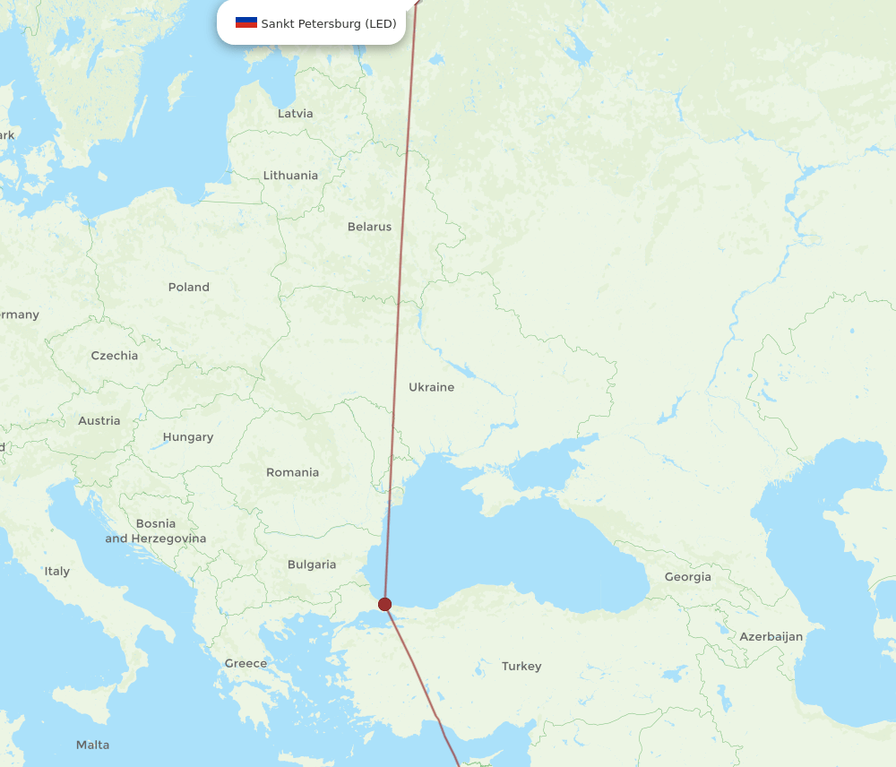 AQJ-LED flight routes