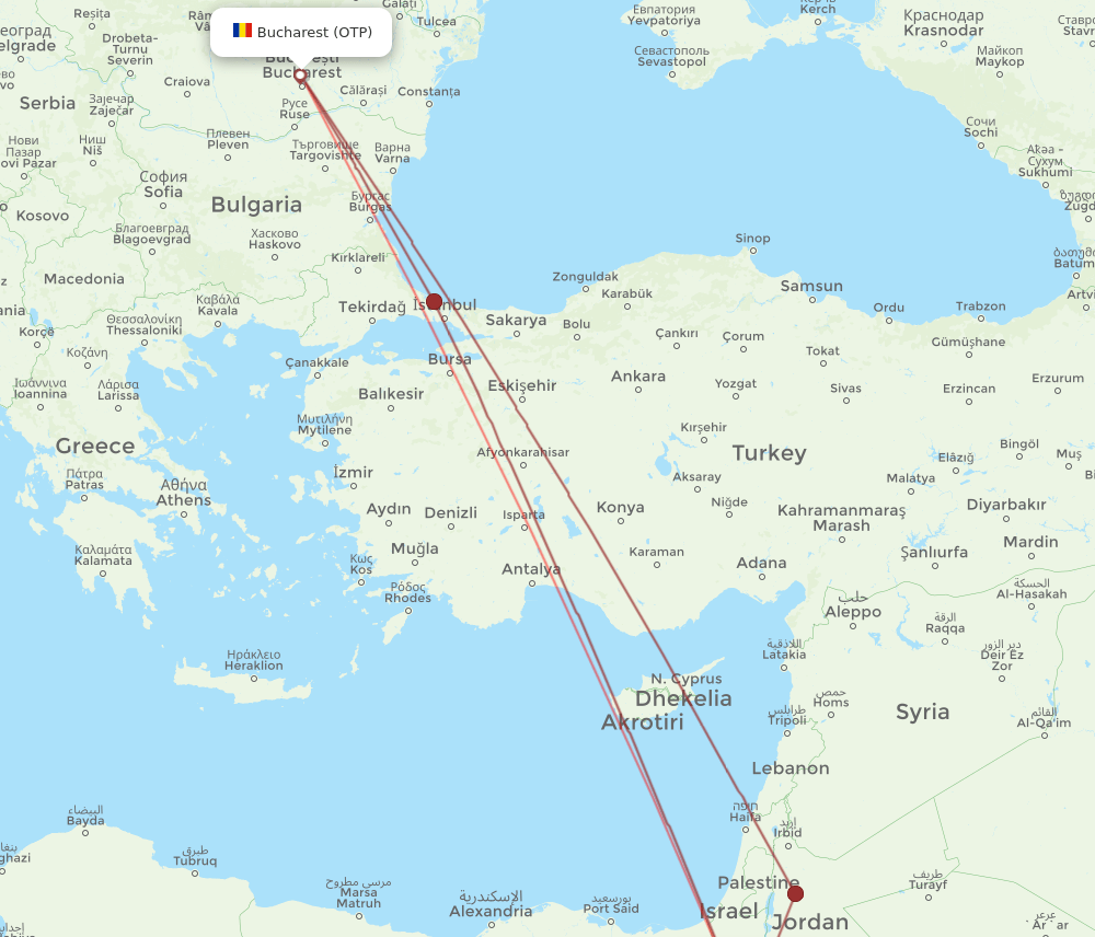 AQJ-OTP flight routes