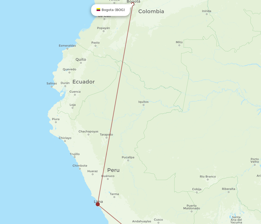 AQP-BOG flight routes