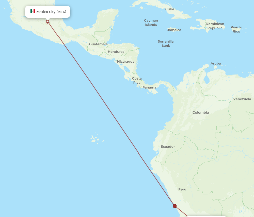 AQP-MEX flight routes