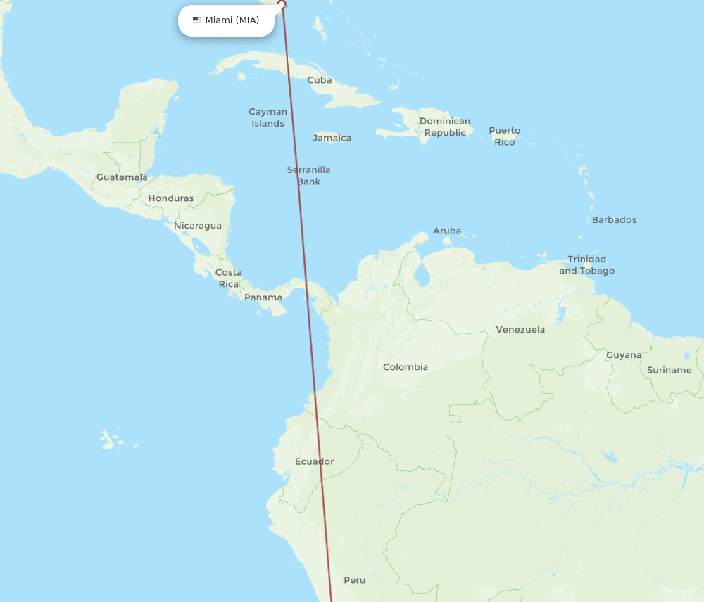 AQP-MIA flight routes