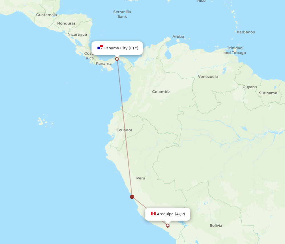AQP-PTY flight routes