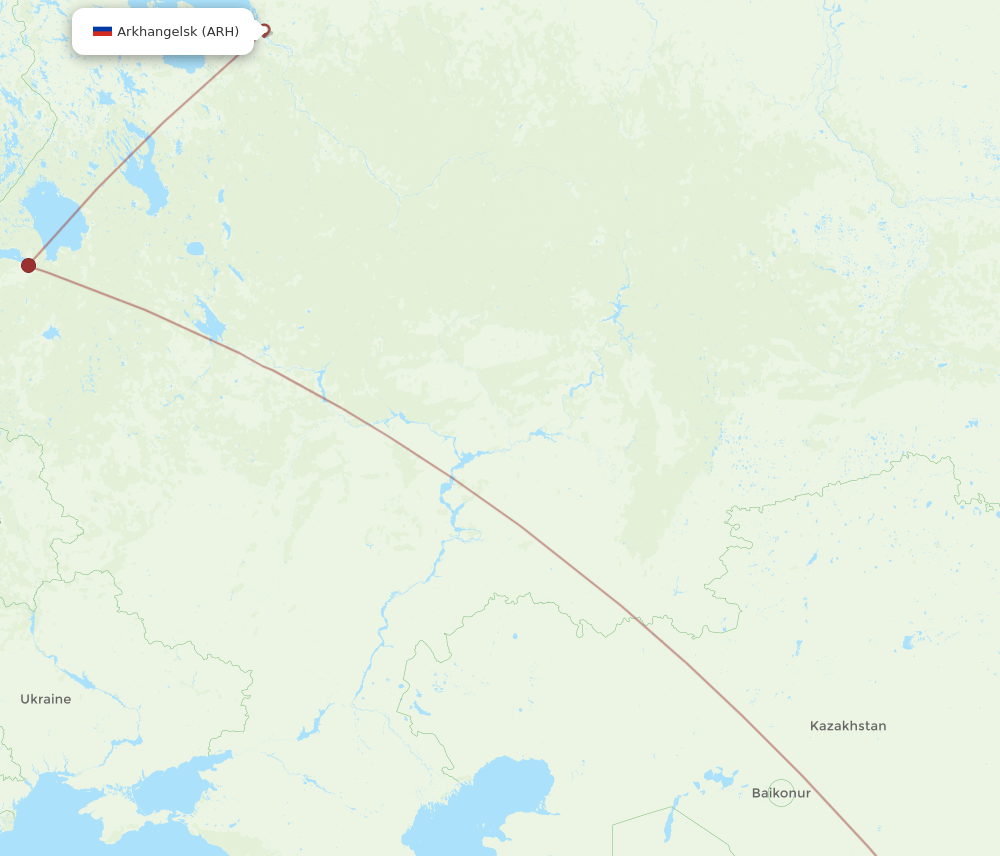 ARH-FEG flight routes