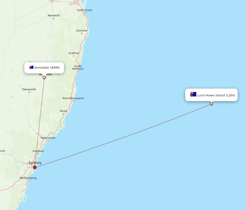 ARM-LDH flight routes