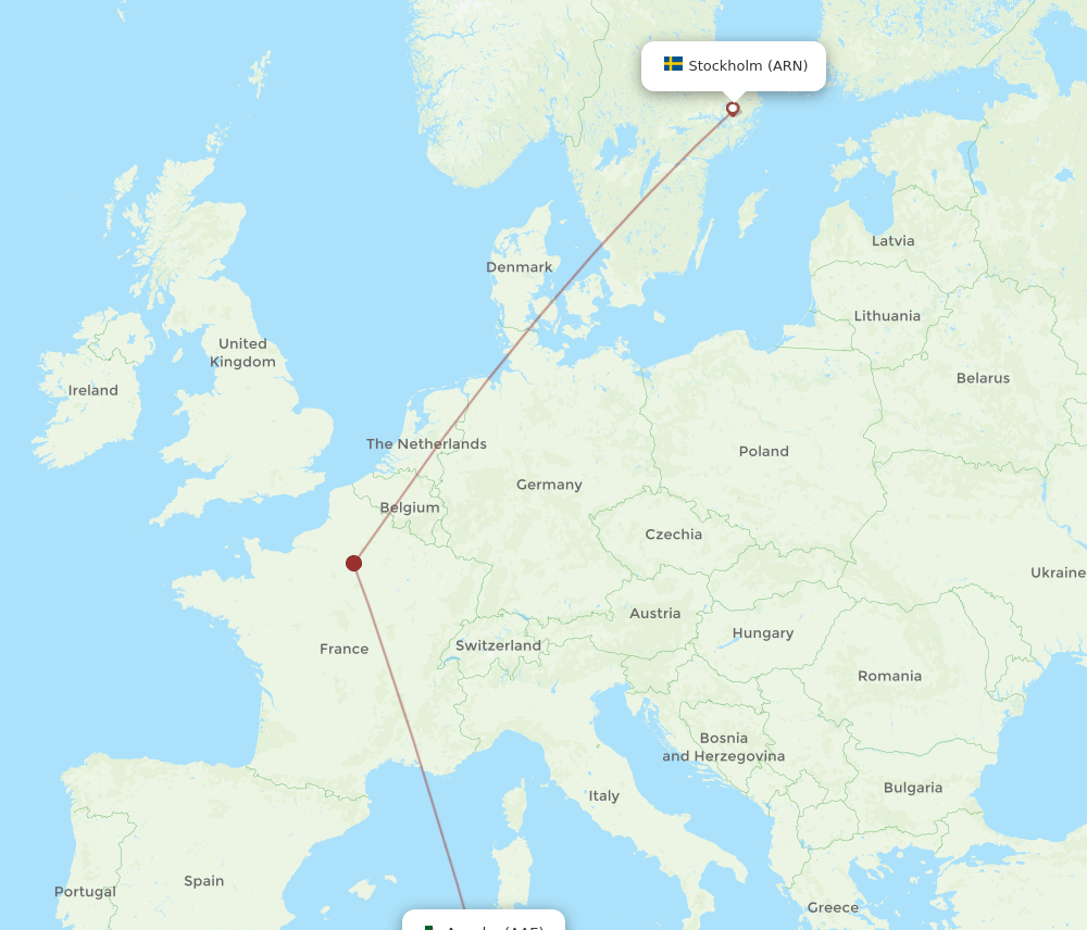ARN-AAE flight routes