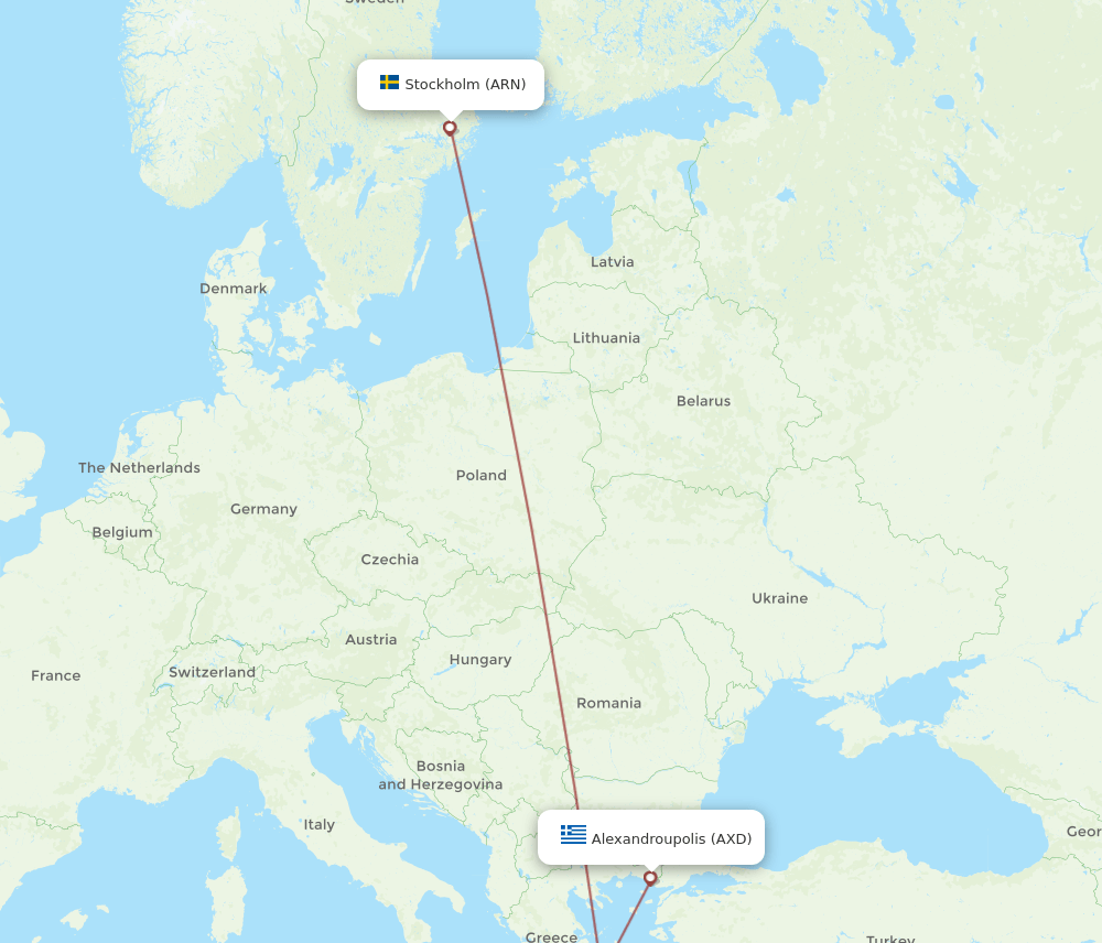 ARN-AXD flight routes