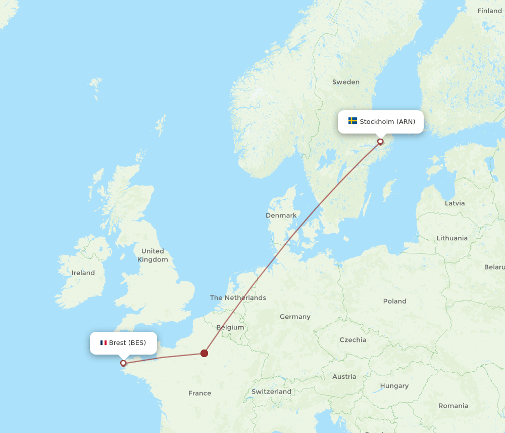 ARN-BES flight routes