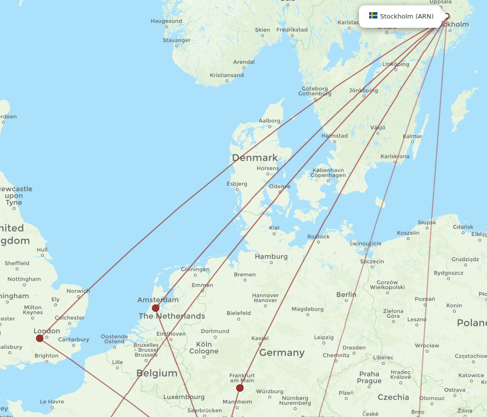 ARN-BSL flight routes