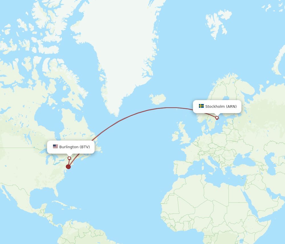 ARN-BTV flight routes