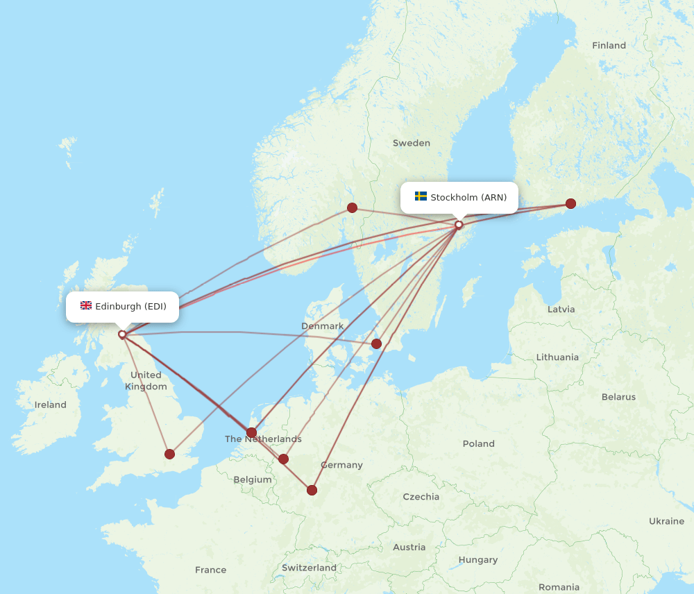 ARN-EDI flight routes
