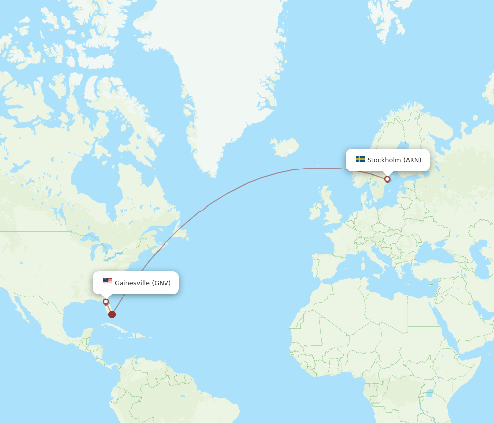 ARN-GNV flight routes