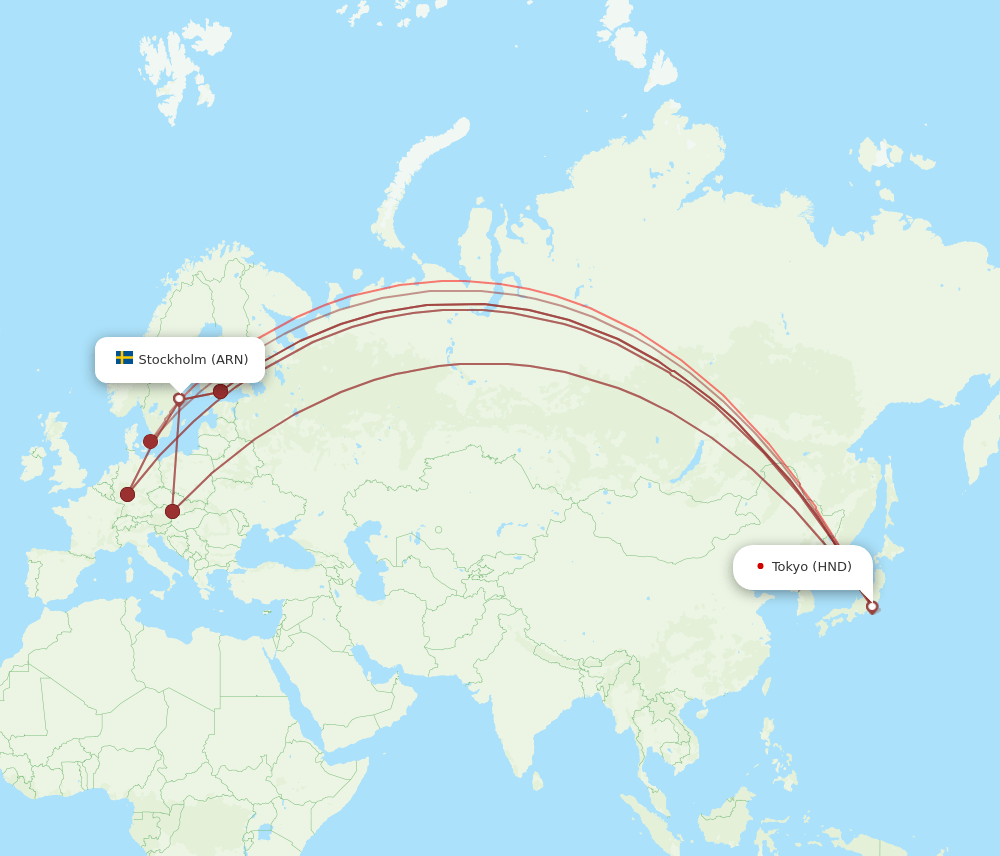 ARN-HND flight routes