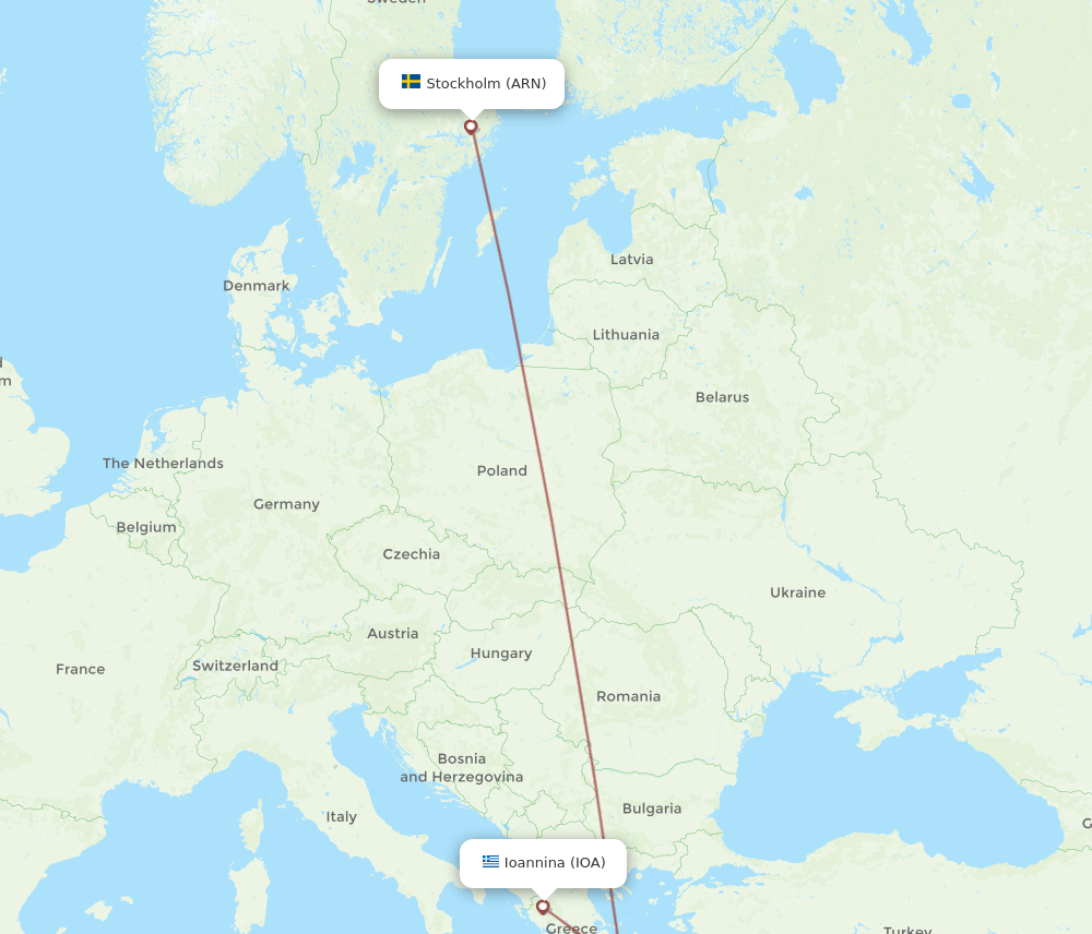 ARN-IOA flight routes