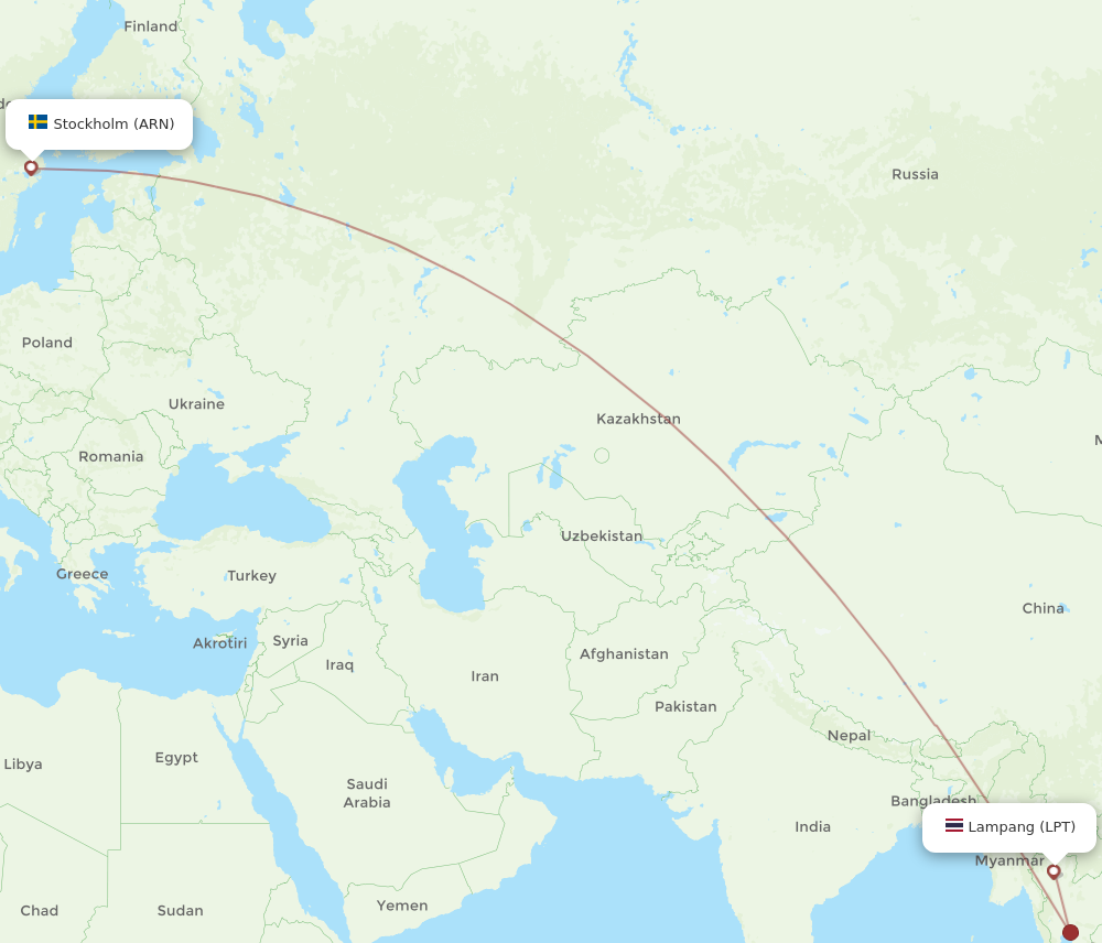 ARN to LPT flights and routes map