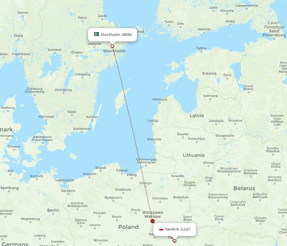 ARN-LUZ flight routes