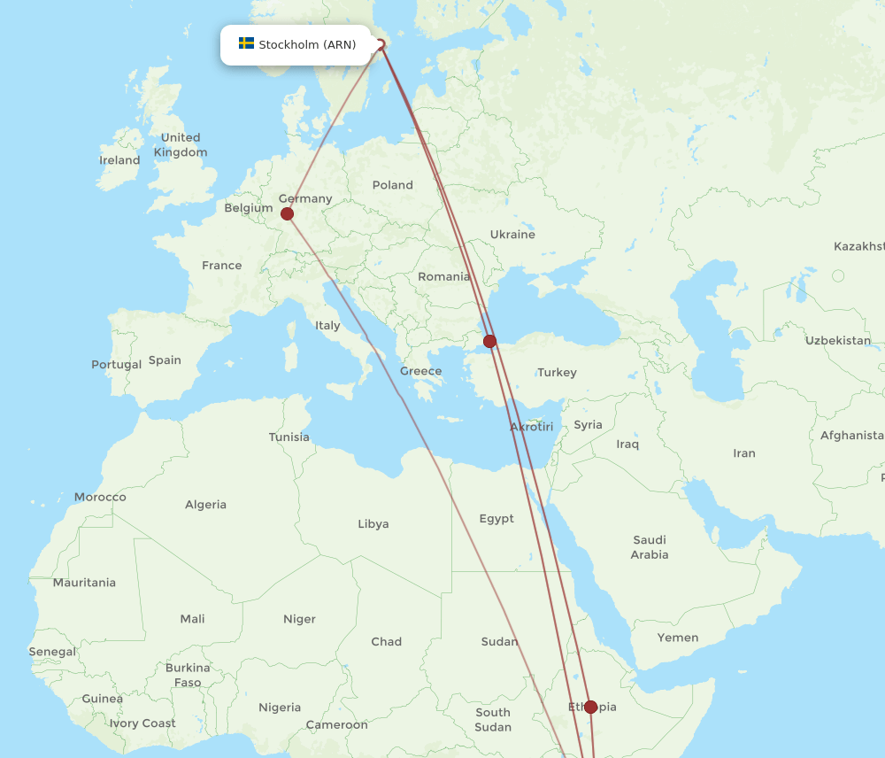ARN-MBA flight routes