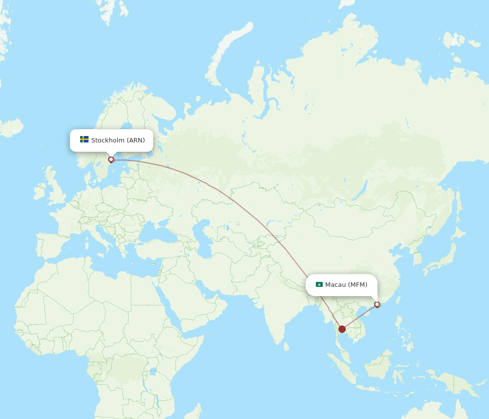 ARN-MFM flight routes
