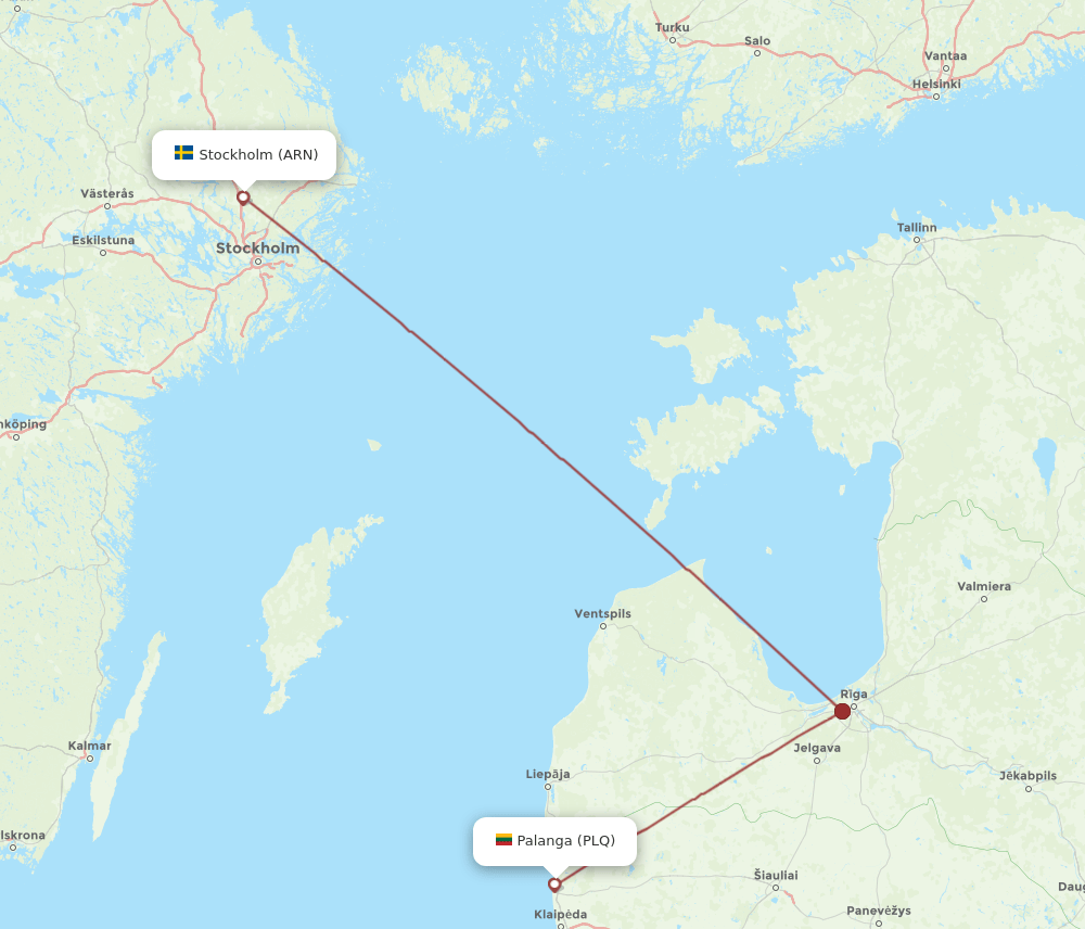ARN-PLQ flight routes