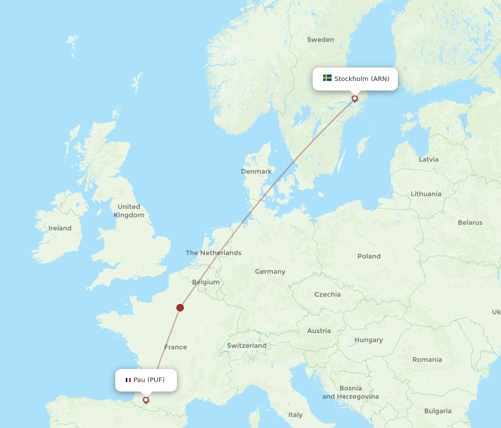 ARN-PUF flight routes