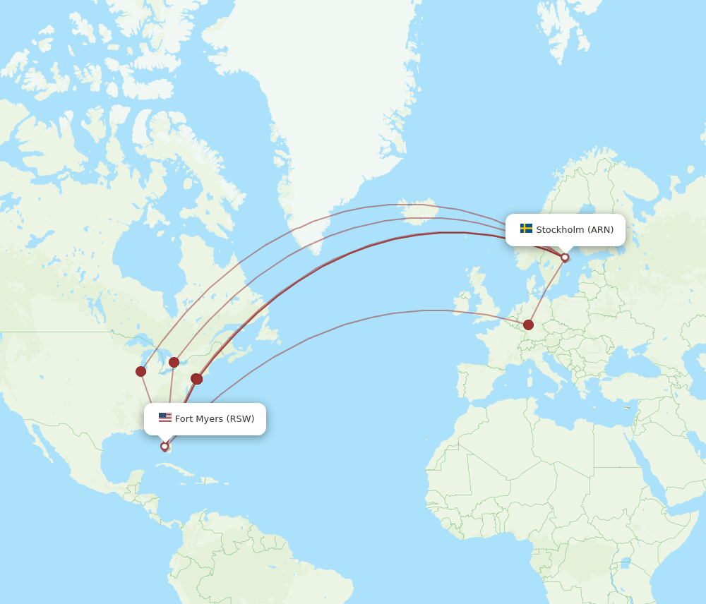 ARN-RSW flight routes