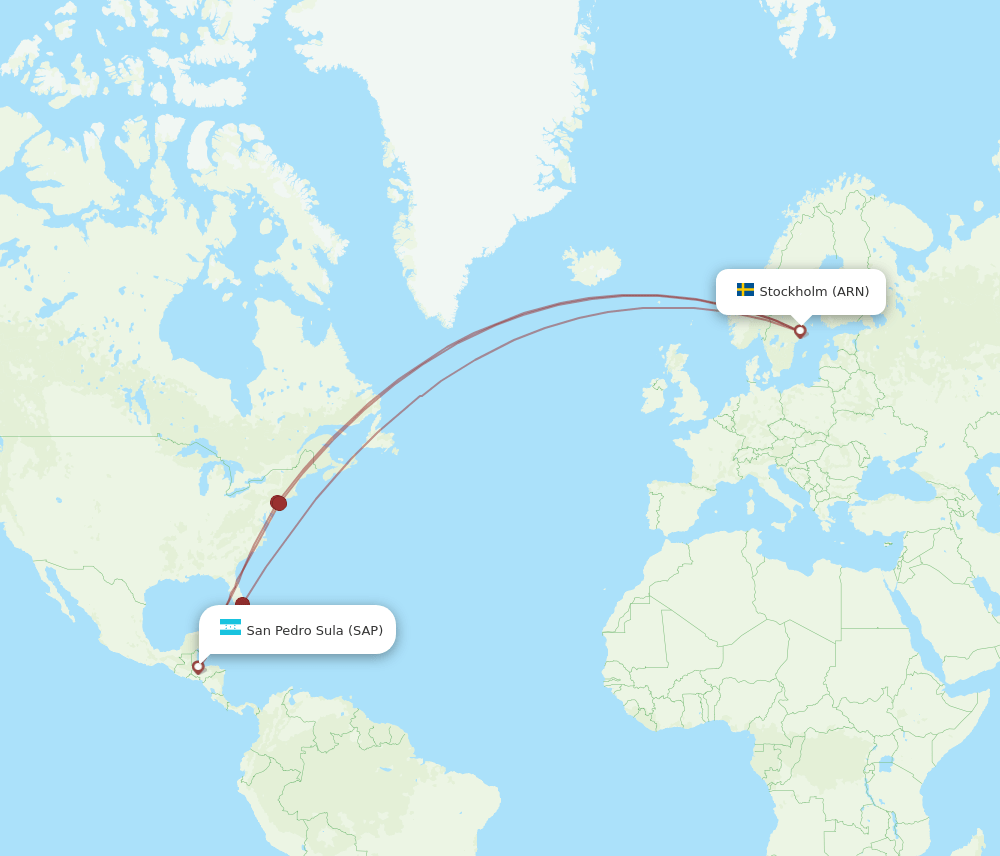 ARN-SAP flight routes