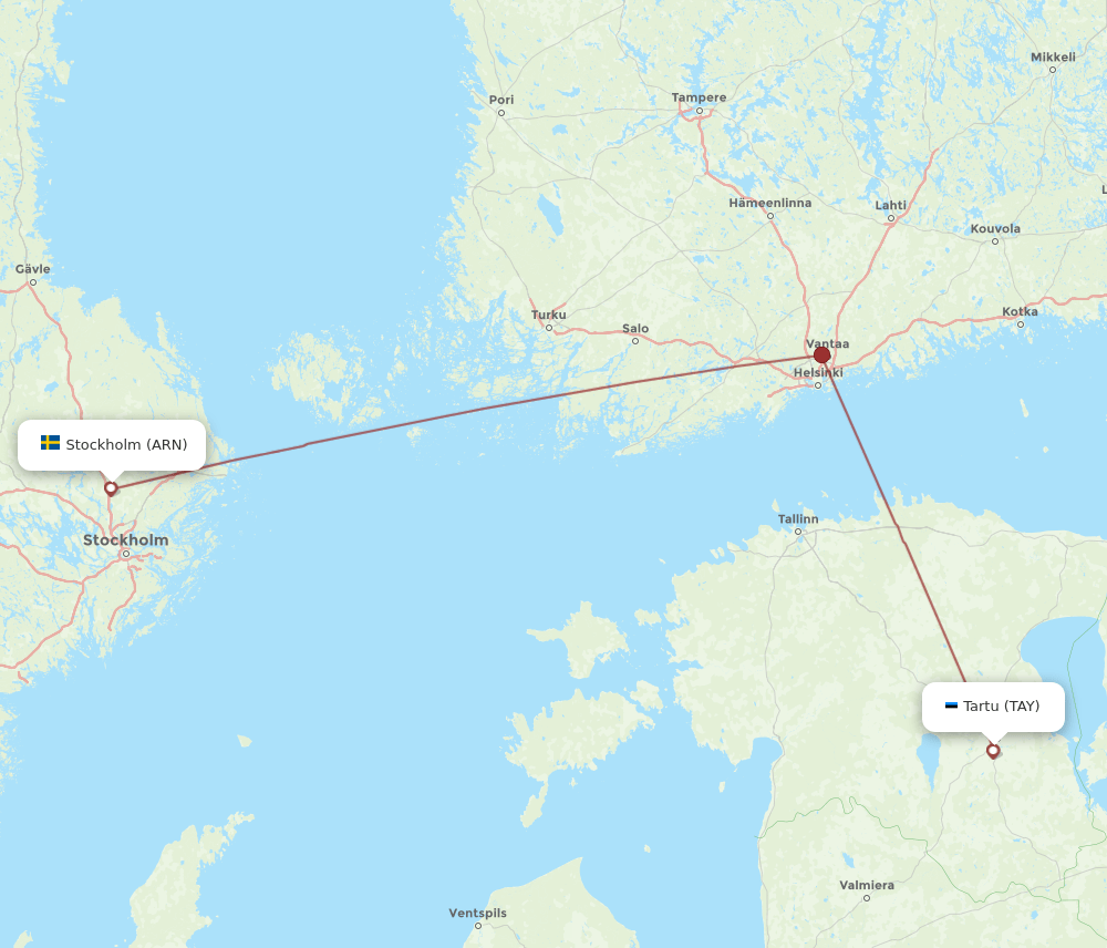 ARN-TAY flight routes