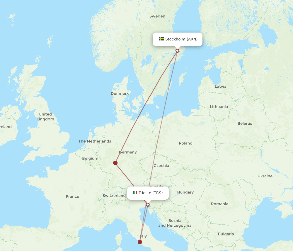 ARN-TRS flight routes